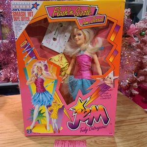 NIB! VINTAGE 1986 FLASH N SIZZLE JEM JERRICA JEM & THE HOLOGRAMS DOLL!
